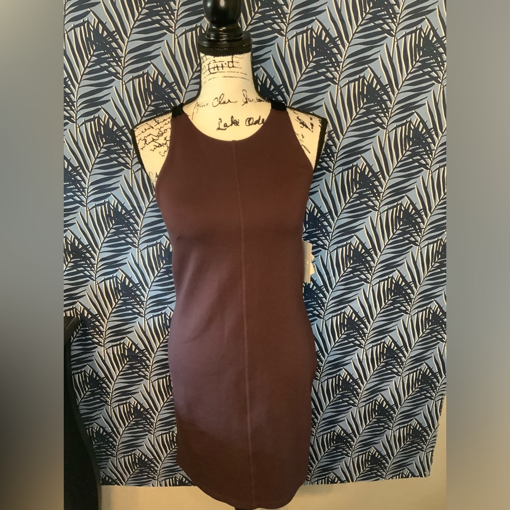 #41 NWT Athleta Whirlwind Eggplant Tank Dress W/ Built in Bra XS